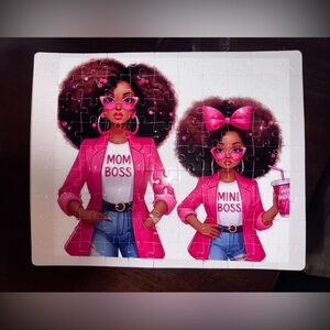 - Handmade Stylish Pink “Boss “Puzzle
